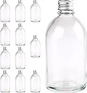 [PackMyProduct] 12 x 250ml French Pharmacy Bottle Clear Glass with Aluminium Wadded Cap
