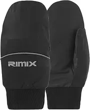 [Generic] Winter Gloves Duck Down Filling Mit Snowboard Thermal Warm Gloves Windproof Ski Gloves for Men Women Black One Size