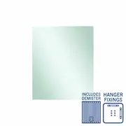 Thermogroup Jackson Rectangle Polished Edge Mirror - 900x750mm with Hangers and Demister JS9075HND