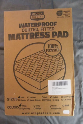 Utopia Twin Size Waterproof 100% Polyester Mattress Pad