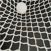 Football Soccer Backstop Net, Golf Replacement Net Backstop Sports Netting Material Soccer Rebounder Goal Net Batting Baseball Barrier Containment Hockey Nets Court, White, High