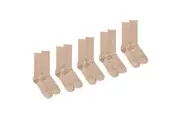 Holeproof Explorer 5 Pairs Socks Men Merino Wool Rib Business Crew Everyday Beige Oatmeal Bulk