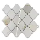 G893XP Calacatta Gold Calcutta Marble Arabesque Lantern Baroque Tile Polished