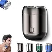 Ivyever Shaver, 2025 New Upgrade Pocket Shaver USB Mini Shavers for Men, Washable Double Head Razor, Rechargeable Waterproof Compact Electric (Gris)