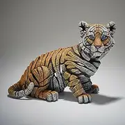 Edge Sculpture Tiger Cub Figure Stone Resin Garden & Home Decor