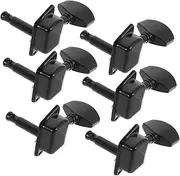 Kisangel 6pcs Chrome-plated Acoustic Guitar Tuners Tuning Keys Half-closed Open Style for Folk Classical Guitars