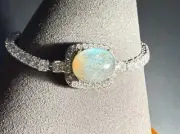 Unique Pick！ Natural Labradorite with Cubic Zirconia Bracelet