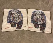 Tracey Keller Panda Walk Indoor Outdoor Cushion Covers 45 cm x 45 cm *Set Of 2*