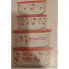 COPY - Hello Kitty Pyrex 8 Piece Set/ Glass Bowls with Lids/new In Box