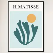 Galrie H. Matisse Abstract Art Print with Elegant Wood Frame, Black Frame, A1 60 x 84cm (23 x 33inch)
