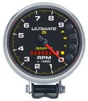Auto Meter 5in Ultimate DL Tach 9000 RPM Black