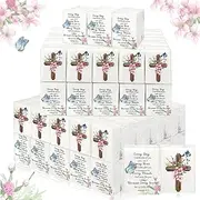 Bulk Christian Pocket Tissues Travel Packs Tissues Cube Boxes Size Individual Mini Facial Tissue Packs 3 Ply Tissues for Funeral Wedding Graduation Party Daily Use (Classic, 100 Packs)