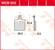 TRW Lucas Brake pad MCB552
