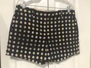 NWT ANN TAYLOR DEVIN -CITY Shorts Black eyelet Sz. 8 orig $69