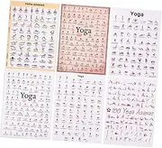 JOINPAYA 6Pcs Delicate Yoga Poster Canvas Design Wall Art for Home Decor Featuring Standard Yoga Poses for Living Room Bedroom and Workout Spaces Replaceable Design