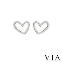 在飛比找momo購物網優惠-【VIA】白鋼耳釘 白鋼耳環 符號耳釘 愛心耳釘/符號系列 