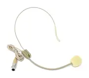 Beige Cardioid Headset Microphone w/ 3-pin XLR Connector for AKG/Samson Wireless