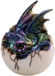 71758 4 Inch Dragon with Egg Figurine, Purple
