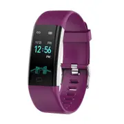 F07Max USB Charge Blood Pressure Oxygen All-day Heart Rate Smart Watch Bracelet PURPLE COLOR