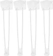 OSALADI 4pcs Table Stand Coffee Accessories Desk Legs Computer Desk Leg Picnic Table Leg Outdoor Table Leg Outdoor Coffee Table Laptop Hairpin Leg White Iron Bedside Table Foldable