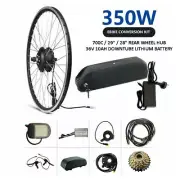 28" 29" 700C REAR WHEEL 350W ELECTRIC BIKE CONVERSION EBIKE KIT 36V 10AH BATTERY
