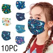 10PC Children's Cute Printing Disposable Mask Industrial 3-layer Mask