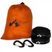 Portable 2 Person Parachute Nylon Outdoor Camping Hammock w/Carabiners & Straps