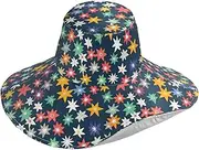 [Yoogain] Star Vector Pattern Foldable Beach Hats for Women for Gardening Decorative Visor hat for Adults Sun Protection Sombrero de Playa para Mujer, Star Vector Pattern, One Size