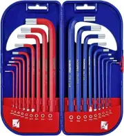 WORKPRO 18 Pc Long Arm Hex Key Allen Wrench Set with Hard Case