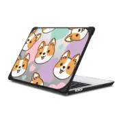 MacBook Pro 13-inch (M1 / M2 / Intel) Bounce Case Corgi with Pastel Hearts - Cute Corgi - Kawaii Animal Dogs