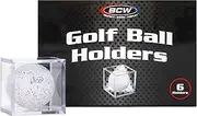 BCW Golf Ball Display Case | Clear Polystyrene Shell Golf Ball Display | Two-Piece Compact Design | Display Case for Your Collectible Golf Ball | Golf Ball Holder, 6 Holders