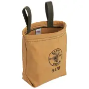 Klein Tools 5179 Tool Pouch, Water-Repellent Canvas Tool Bag with Belt Loops, 7.