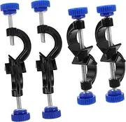 MUCKLILY 4pcs Cross Clip Accessories Lab Support Holders Lab Flask Clamps Lab Stand Holders Lab Utility Clamps Aluminum Lab Clips Lab Stand Head Clamps Lab Test Tube Holders Plastic Black