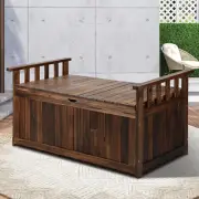 Livsip Outdoor Storage Box Wooden Garden Bench Tool Chest Container Durable W...