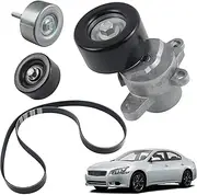 YzusGomumu Serpentine Drive Belt Tensioner Pulley Idler Pulley Compatible with 2007-2014 Nissan Altima Maxima Murano Quest 3.5L V6 Replaces 16620-31012 16620-31013 16603-31040