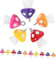 [OHPHCALL] 25pcs Resin Mushroom Charm Diy Jewelry Making Charms Pendants for Necklace Bracelet Earrings Keychain