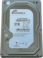 [Sonnics] 3.5" SATA Hard Drive 7200RPM Desktop PC Surveillance Storage Hard Drive CCTV Camera DVR (3TB)
