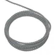 Twisted Cord Trim, 11 Yard 2mm 3-Ply Twine Braided Rope Thread, Dark Grey