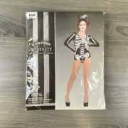 Black & Bone ADULT OS Long Sleeve Bodysuit Rib Pelvis NEW Costume 1pc