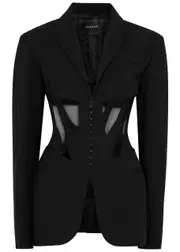 Mugler Corset-effect Twill Blazer - Black - 16 16