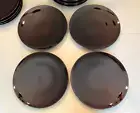 RARE NWT Set of 4 Crate & Barrel 11.25" Dinner Plates Mahogany Brown Japan