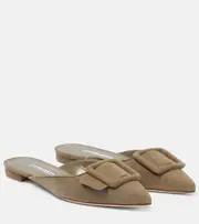 [Manolo Blahnik] Manolo Blahnik Maysale suede mules AU 7 brown