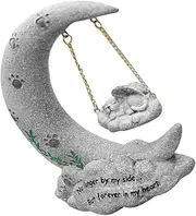 Levemolo Pet Tombstone Animal Memorial Stones Dog Memorial Stone Ornament Angel Puppy Ornament Pet Dog Memorial Dog Statues Outdoor Pet Gravestone Dog Pet Memorial Stone