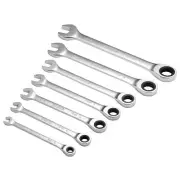 Draper HI-TORQ Metric Ratcheting Combination Spanner Set 7 Piece 25397