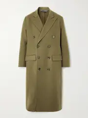 [Ralph Lauren Collection] Ralph Lauren Collection - Adalaide Double-breasted Wool And Cashmere-blend Coat - Dark green - US2 US 2 Green
