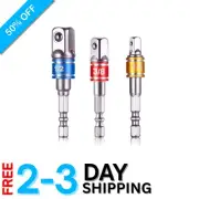Durable 3-Piece Chrome Vanadium Socket Adapter Set - Fits 1/4, 3/8 & 1/2 Sockets