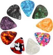 16Pcs Colorful Celluloid Guitar Picks with 3 Different Thicknesses for Acoustic Guitar, Electric Guitar, Bass and Ukulele(Random Colours)