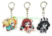 Set of 3 Zombie Land Saga Anime Acrylic Keychain Saki, Sakura Minamoto, Tae