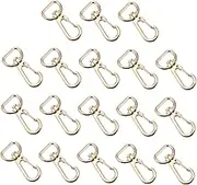 OHPHCALL 20pcs Durable Alloy Hanging Buckles for Keychains Bags Versatile Clasp Accessories for DIY Crafts High Gloss Finish Decorative Effect for Bag Hooks Keychain Usage