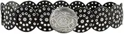 [pulunto] Y2K Hollow Western Style Exaggerated Cowboy Wide Disc Vintage Soft Belt Belt Durable P7O1 Women